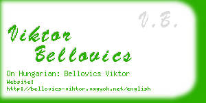viktor bellovics business card